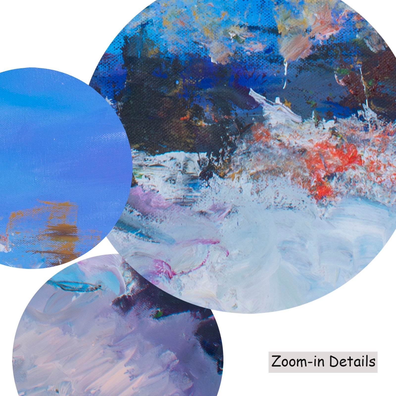 Holding On canvas — close-up of brushwork texture and surface