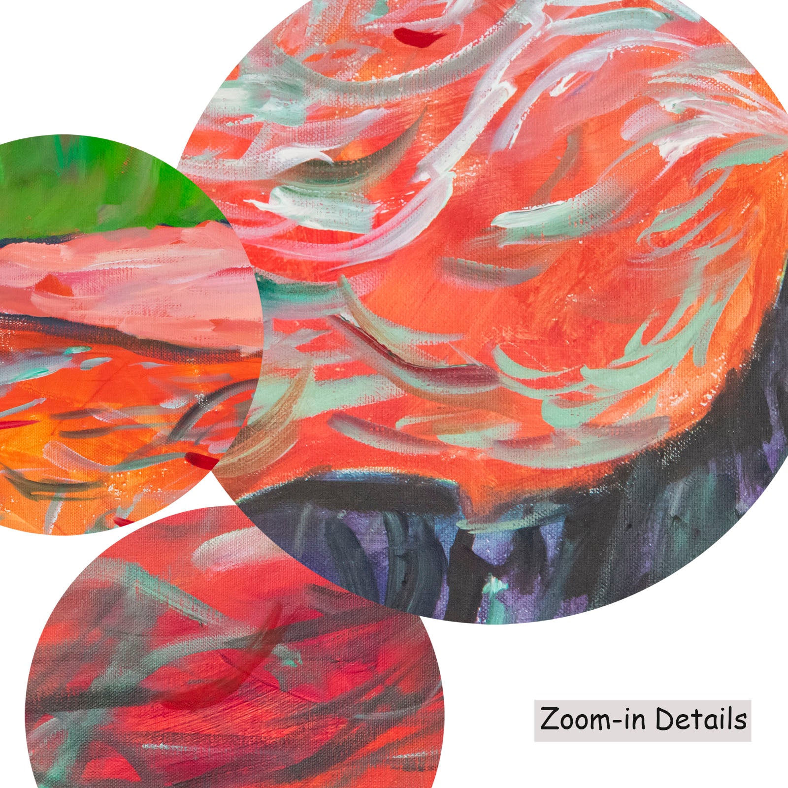 Drowning Dishonesty canvas — close-up of brushwork texture and surface