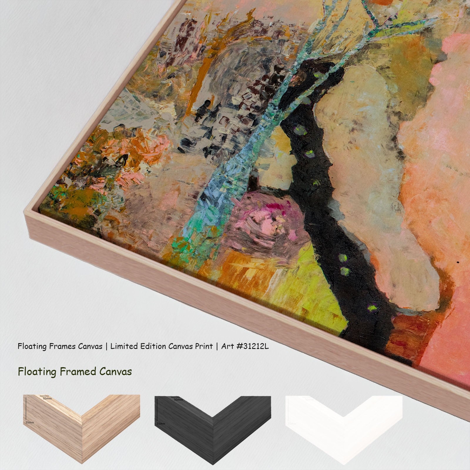Wodonga Large canvas wall art with floating frame options
