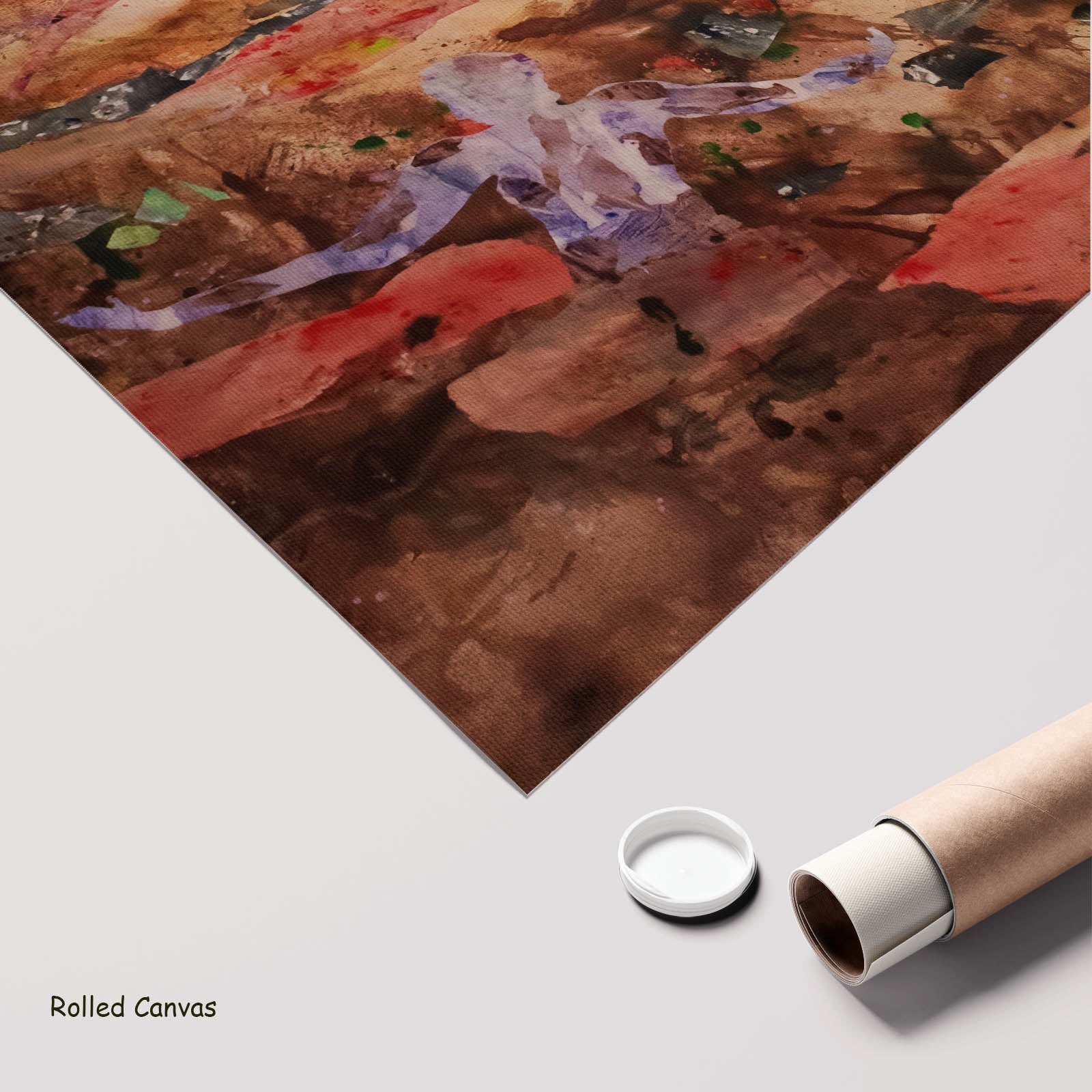 Walk Through Dawn Oversized Modern art as a rolled canvas print