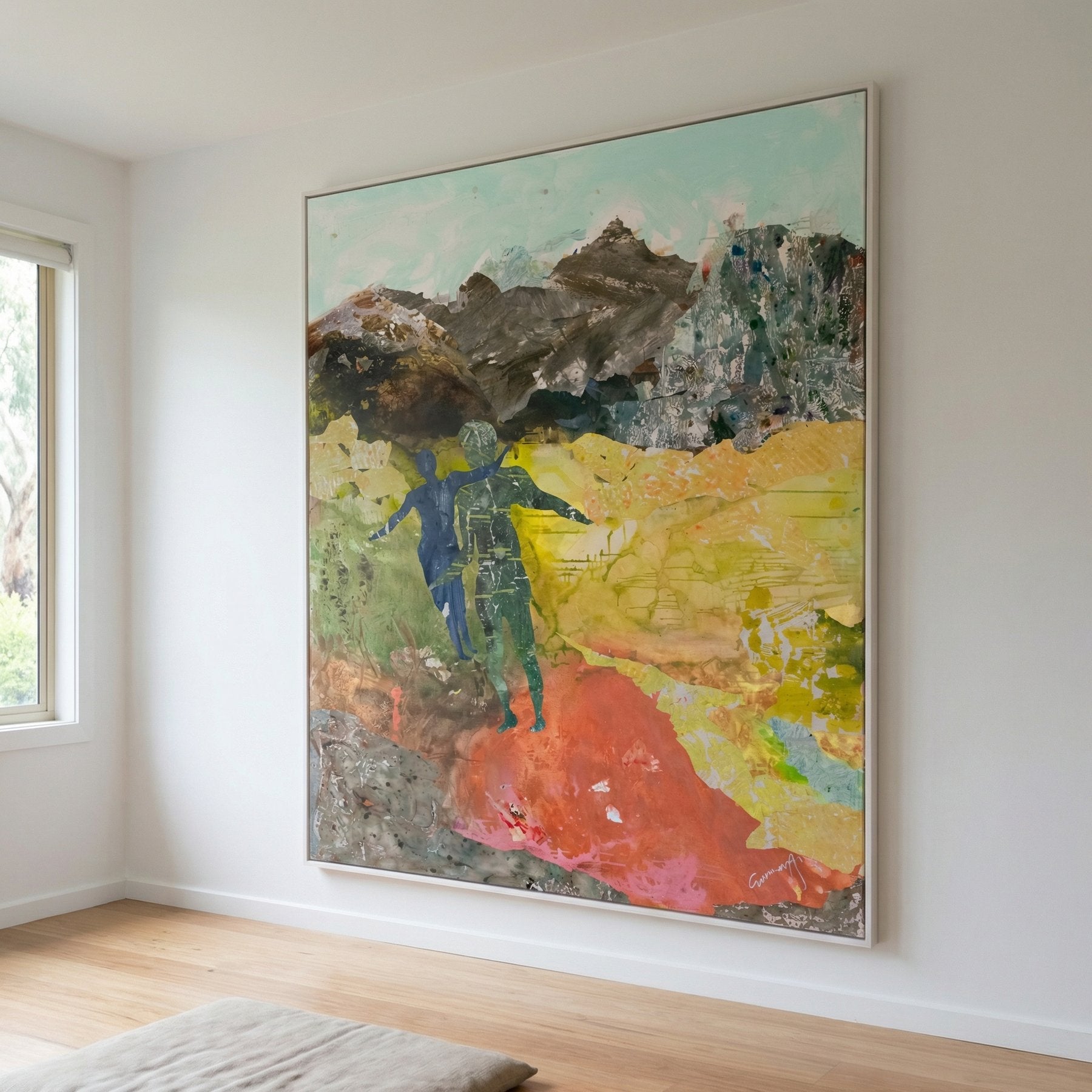 Path Becoming Contemporary canvas wall art framed and hung on a wall, 160 × 200 cm, by Summer Jiang