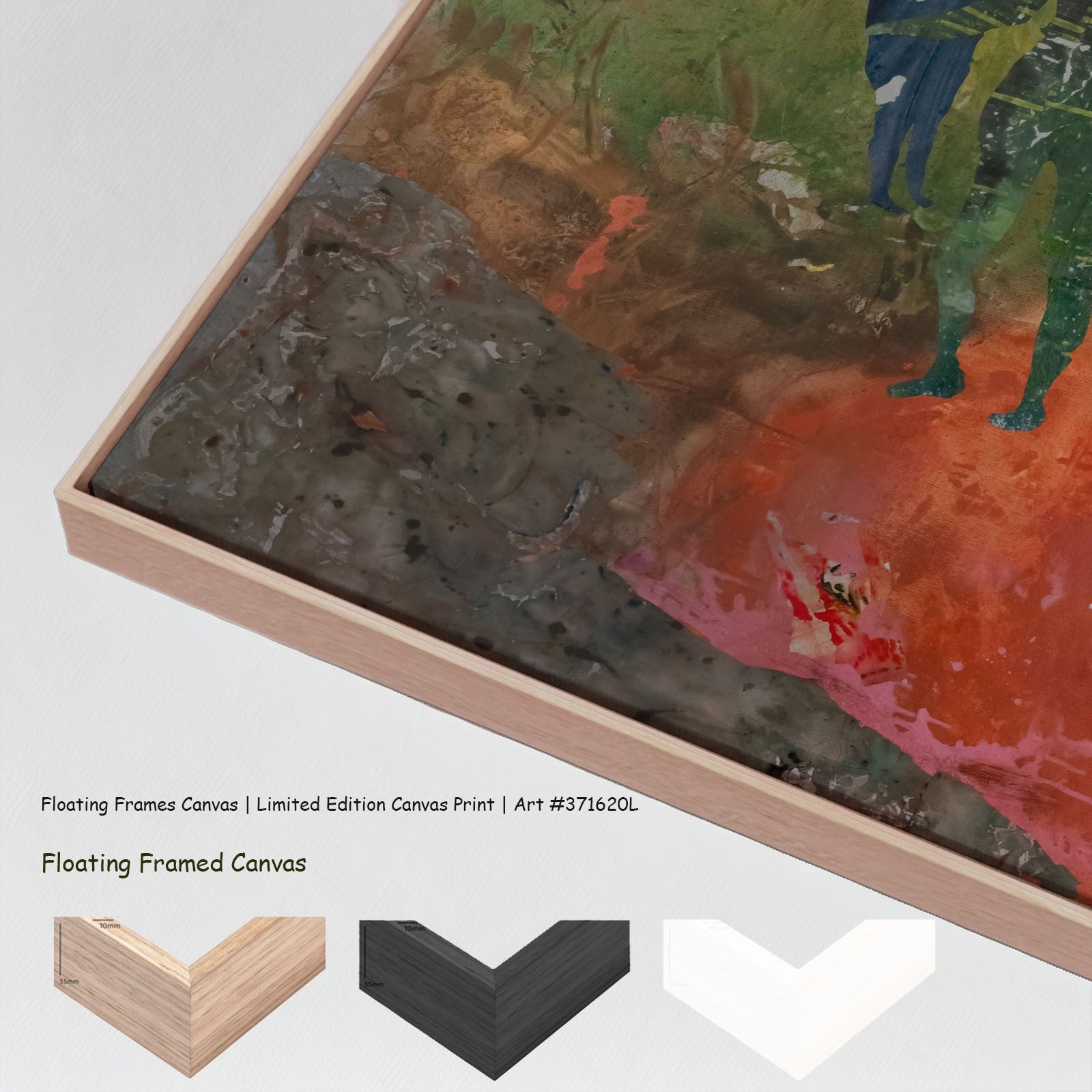 Path Becoming Oversized canvas wall art with floating frame options
