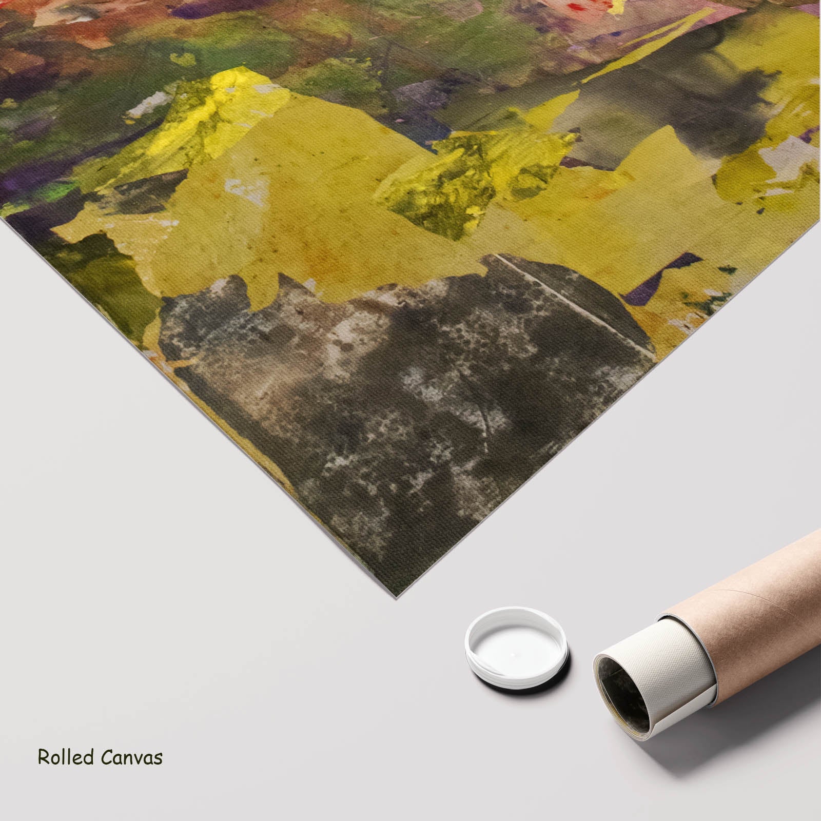 As We Are Large Abstract art as a rolled canvas print
