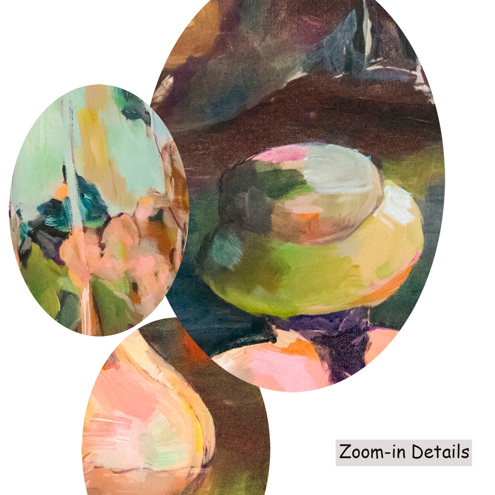 Missed canvas — close-up of brushwork texture and surface