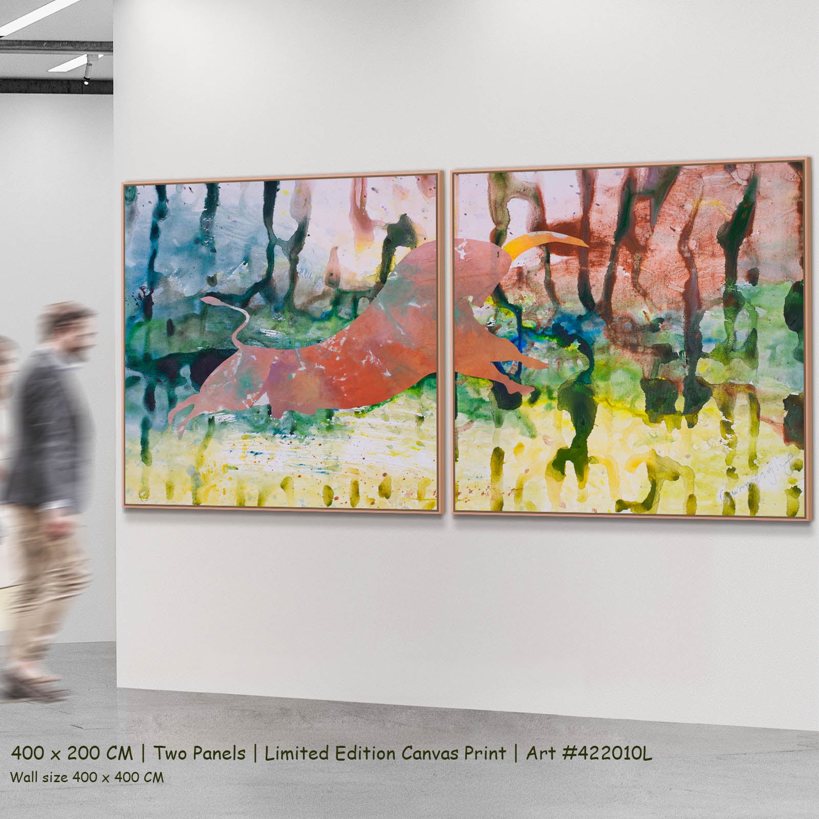 Unbreakable Large Scale Abstract two-panel canvas wall art set
