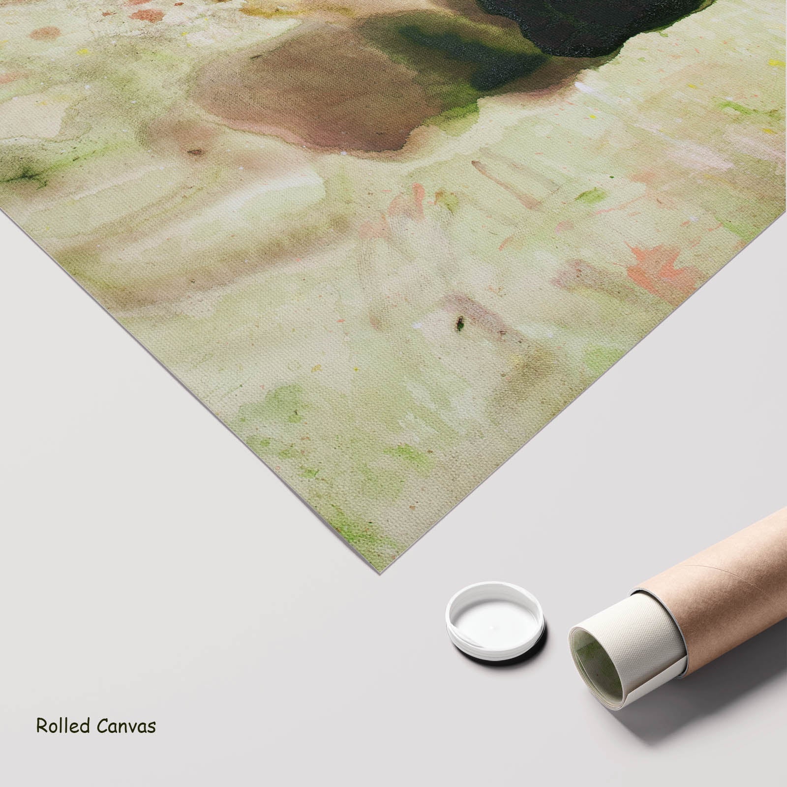 Swan's Whisper Large Scale Modern art as a rolled canvas print