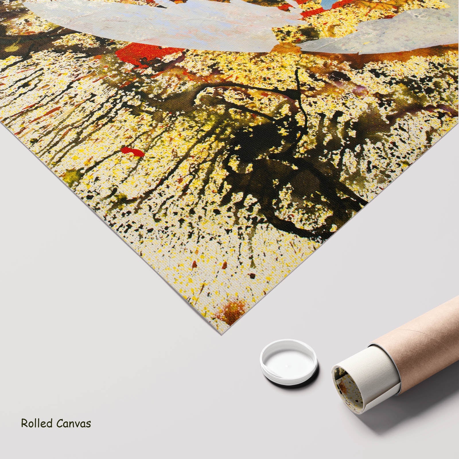 Surrender Extra Large Abstract art as a rolled canvas print