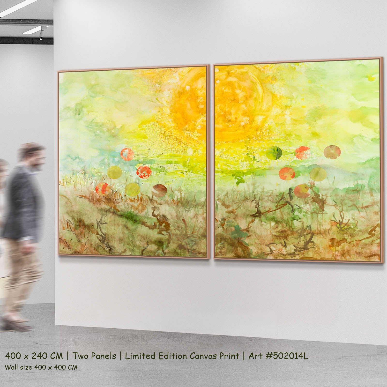 Cycle Without Resistance Large Scale Contemporary two-panel canvas wall art set