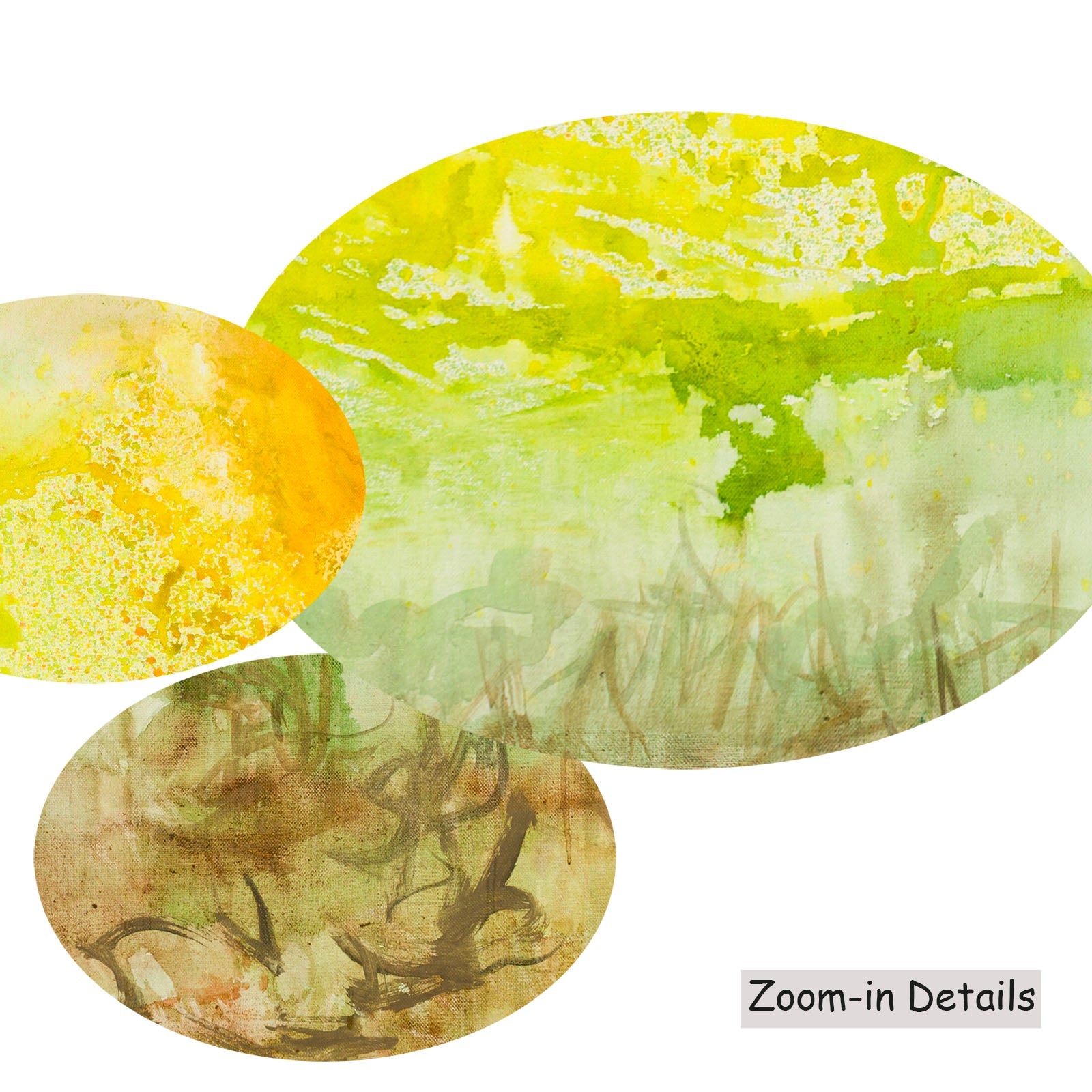 Cycle Without Resistance canvas — close-up of brushwork texture and surface