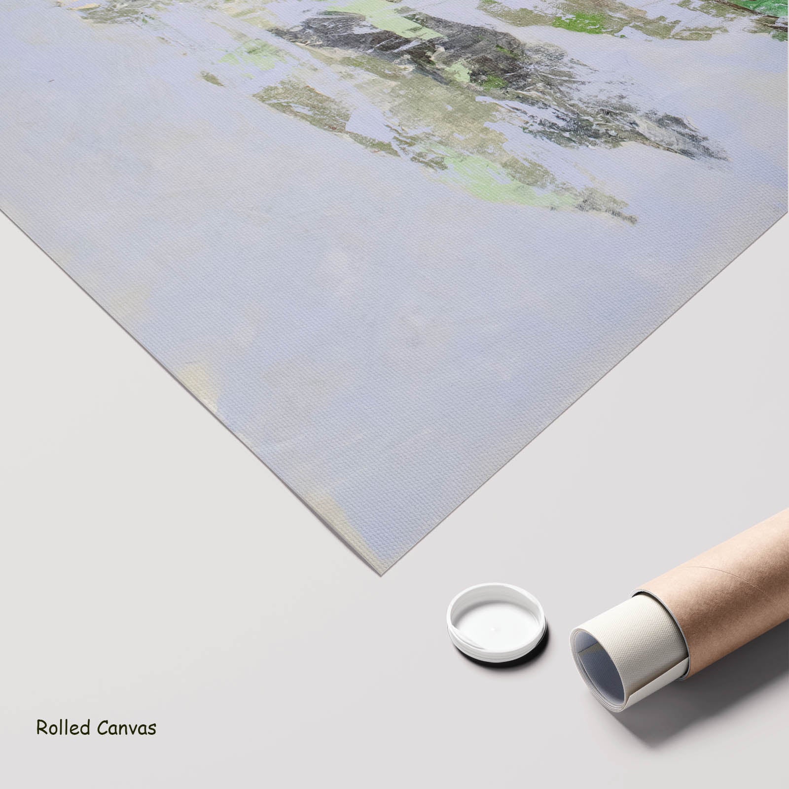 Forgotten Large Abstract art as a rolled canvas print