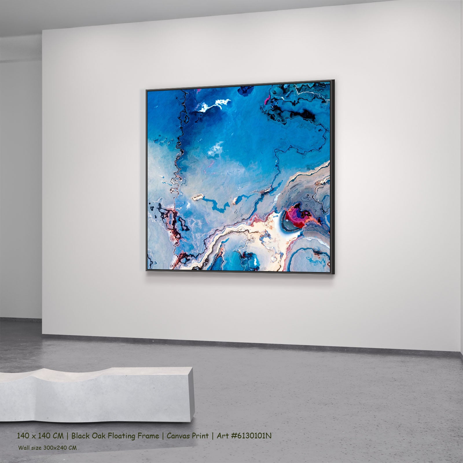 512N — black oak mockup, large canvas print