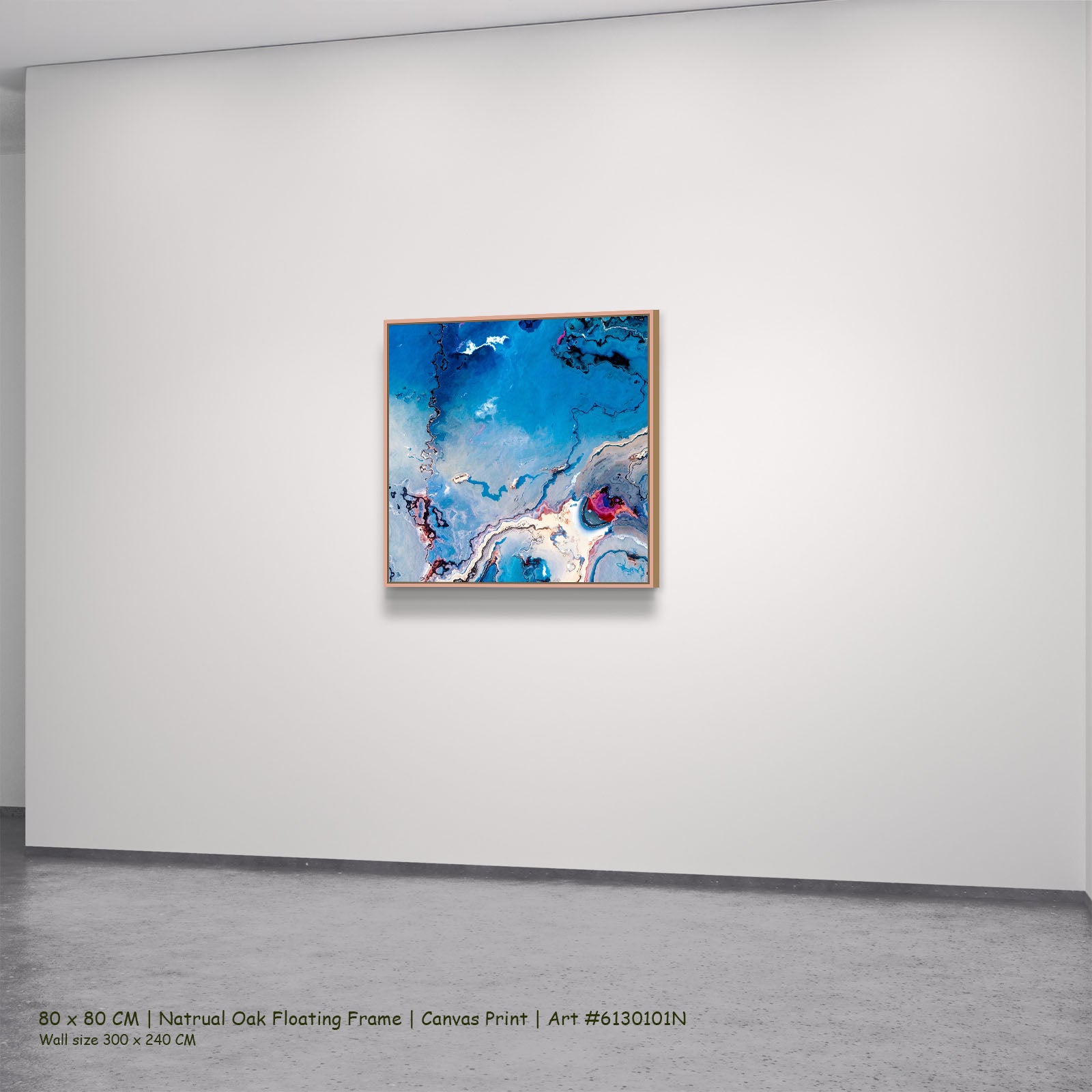 512N — natural oak mockup, large canvas print