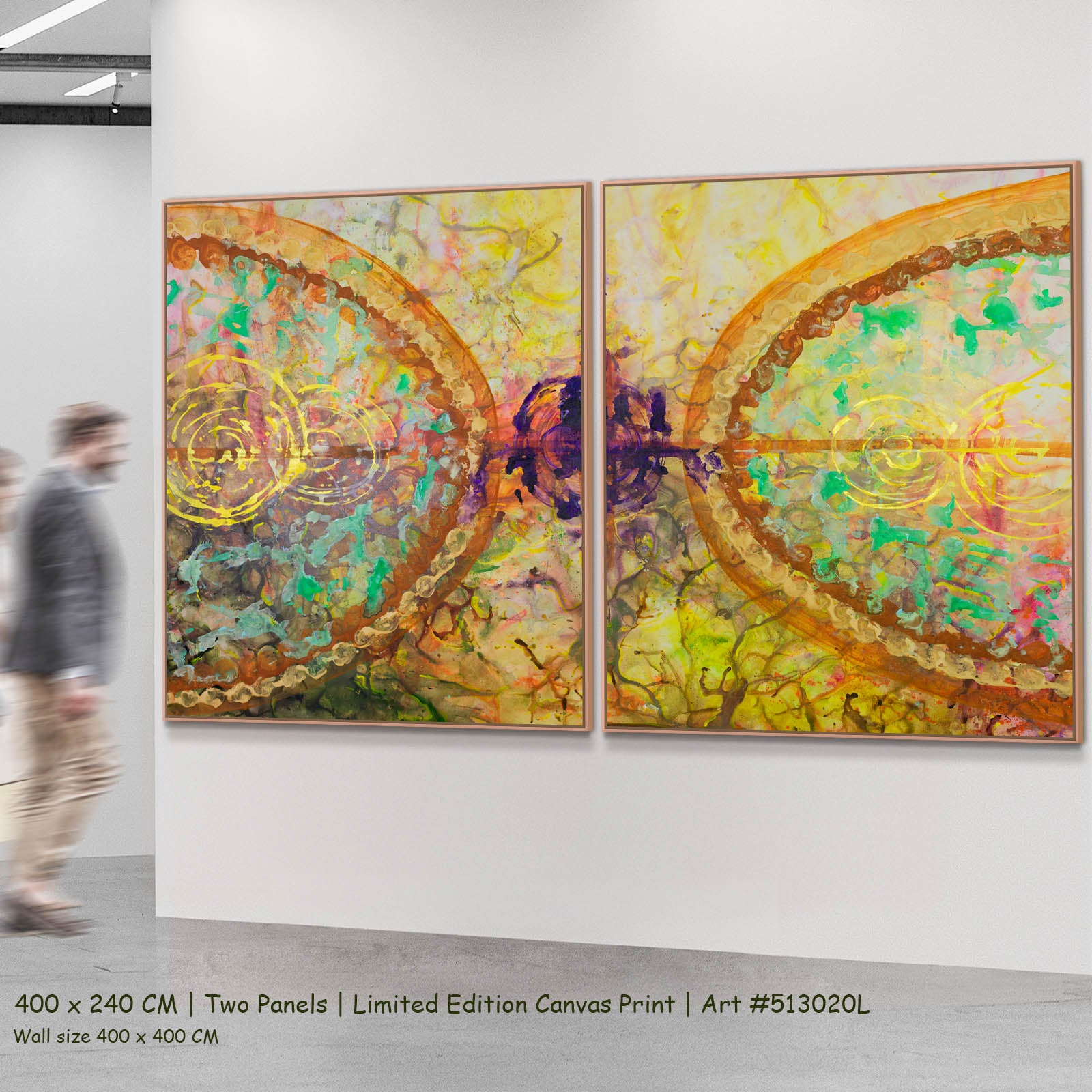 π of Life Oversized Contemporary two-panel canvas wall art set