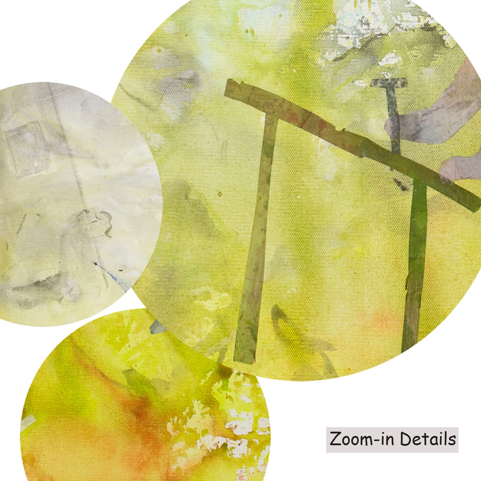 Between the Old and New canvas — close-up of brushwork texture and surface