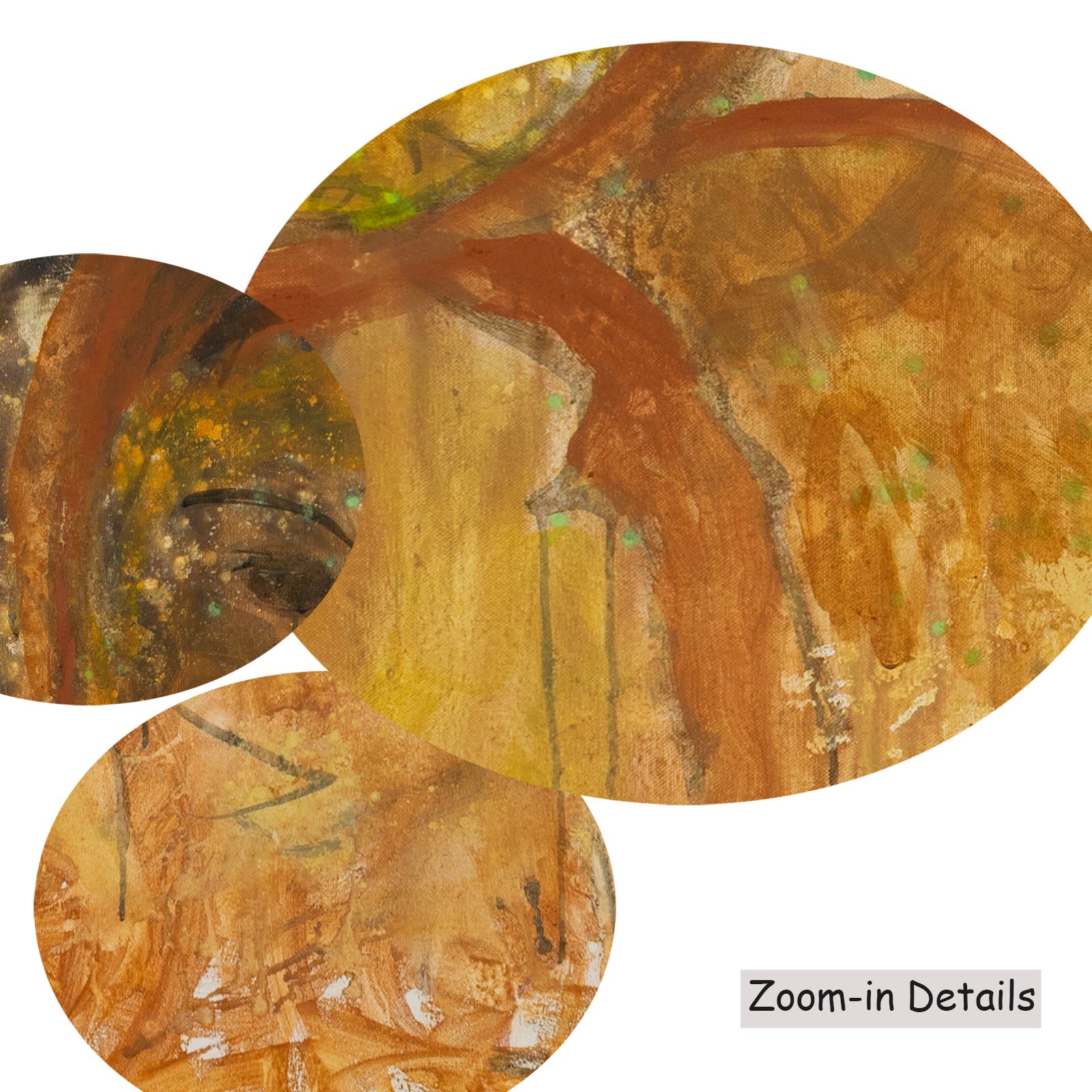 The Home I Don't Belong canvas — close-up of brushwork texture and surface