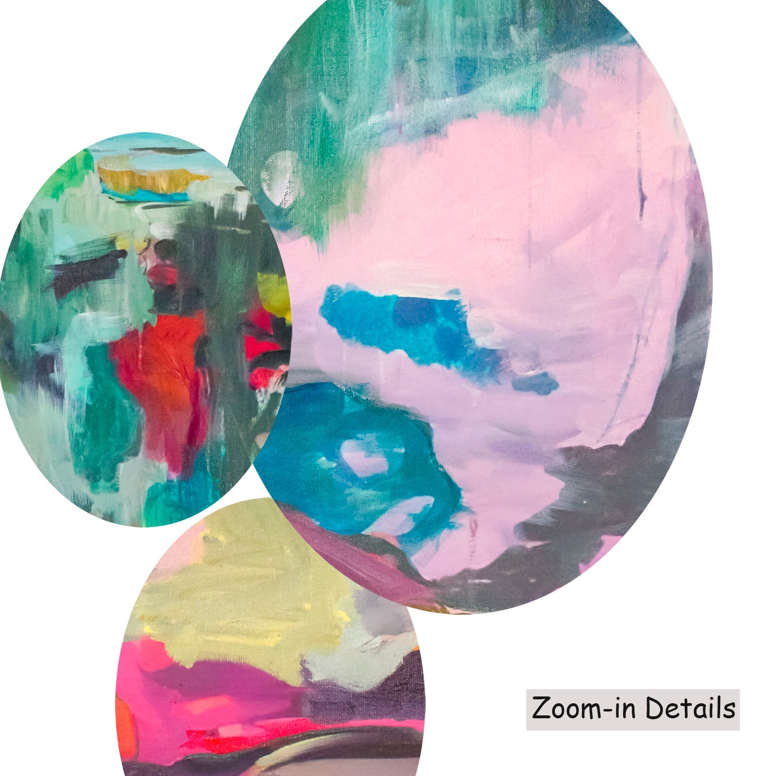 The Start of a Summer canvas — close-up of brushwork texture and surface