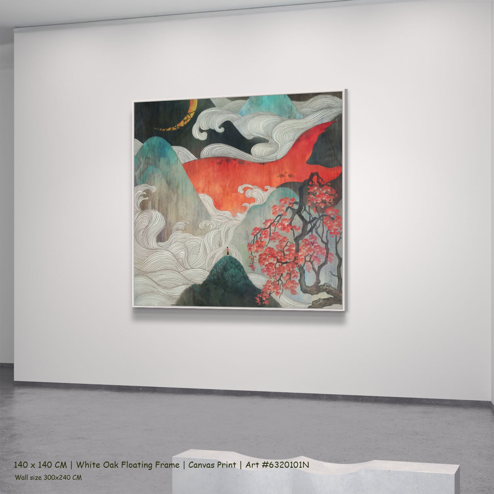 640N white oak — large canvas print