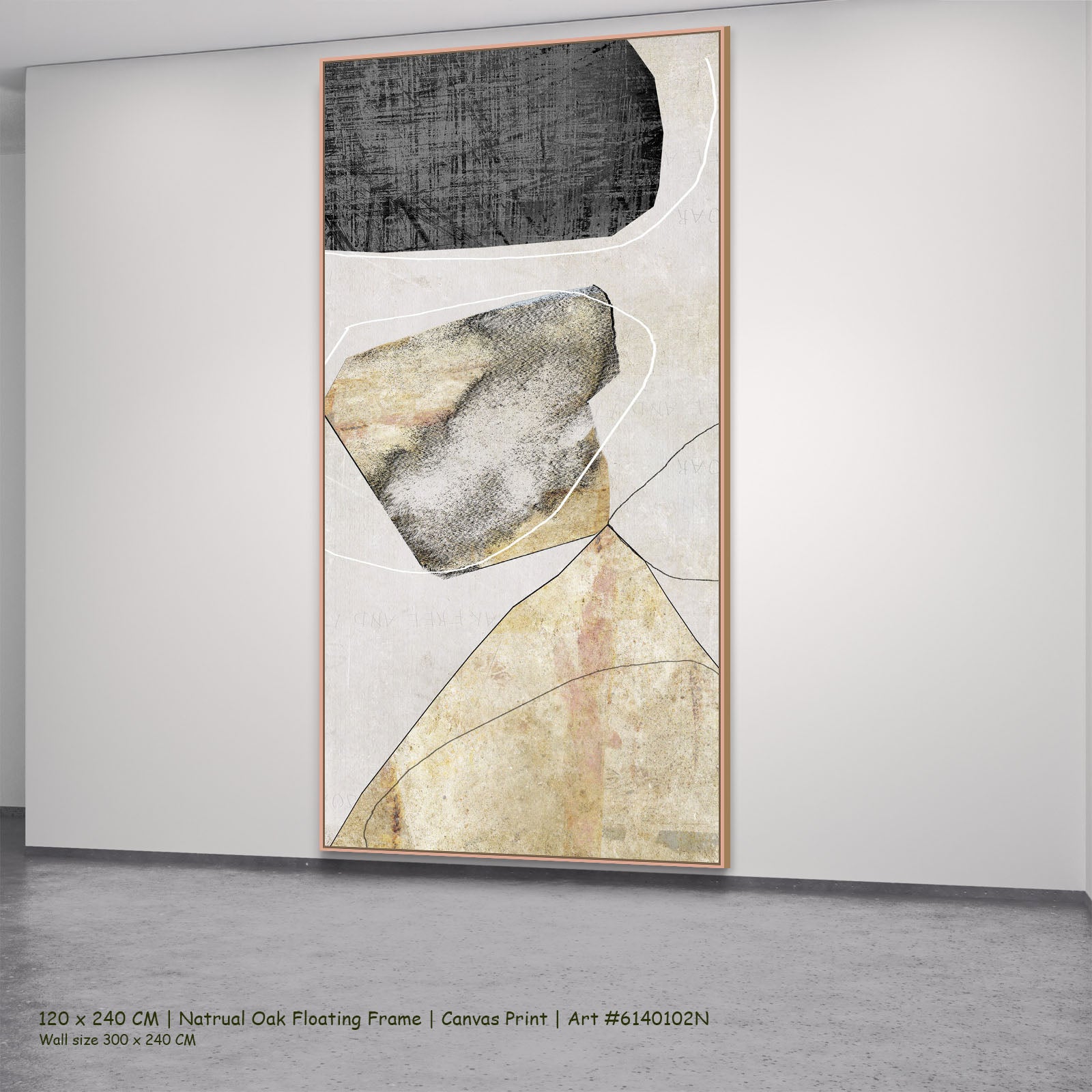 654VN — natural oak mockup, large canvas print