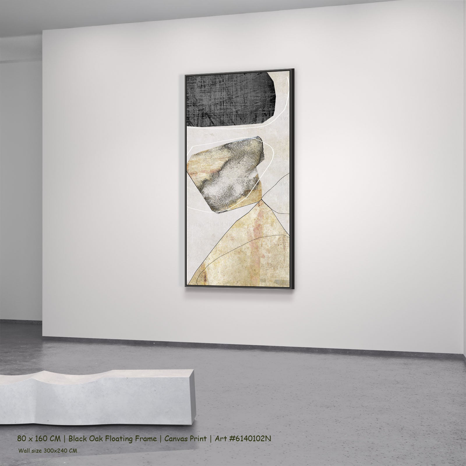 654VN — black oak mockup, large canvas print