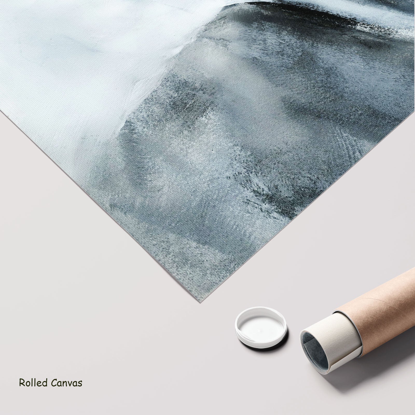 Monochrome Geometry I — rolled giclée canvas print