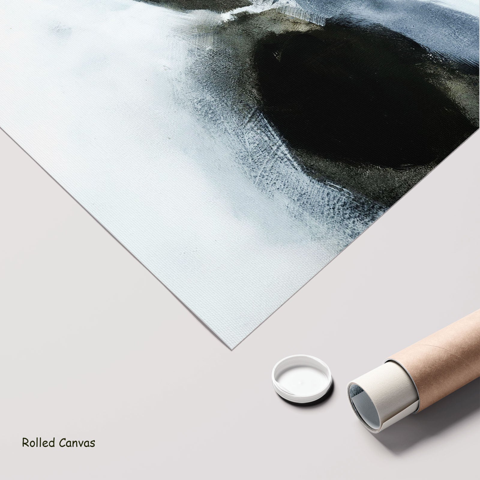 Monochrome Geometry III — rolled giclée canvas print