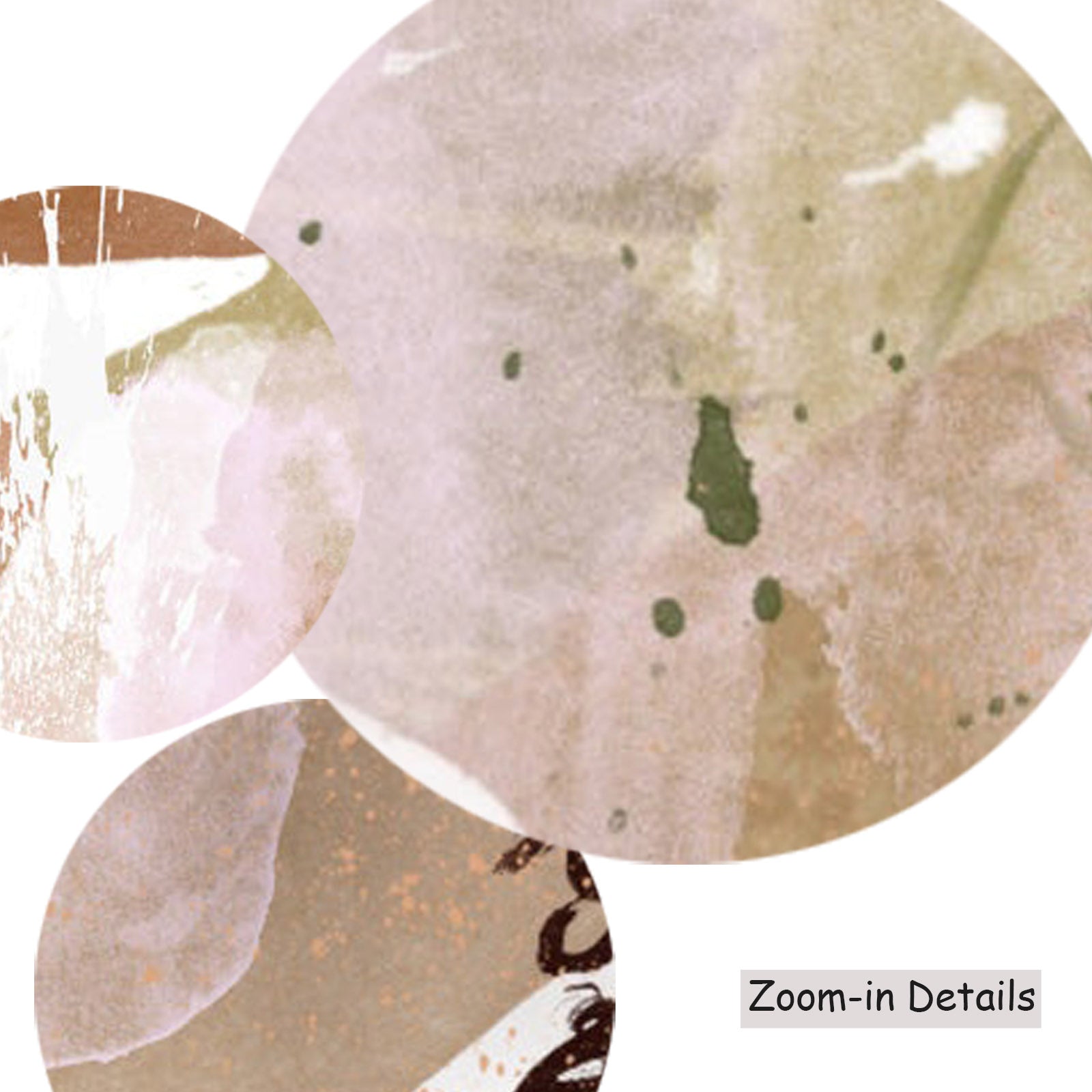 Japanese Garden I — canvas texture detail, large abstract wall art