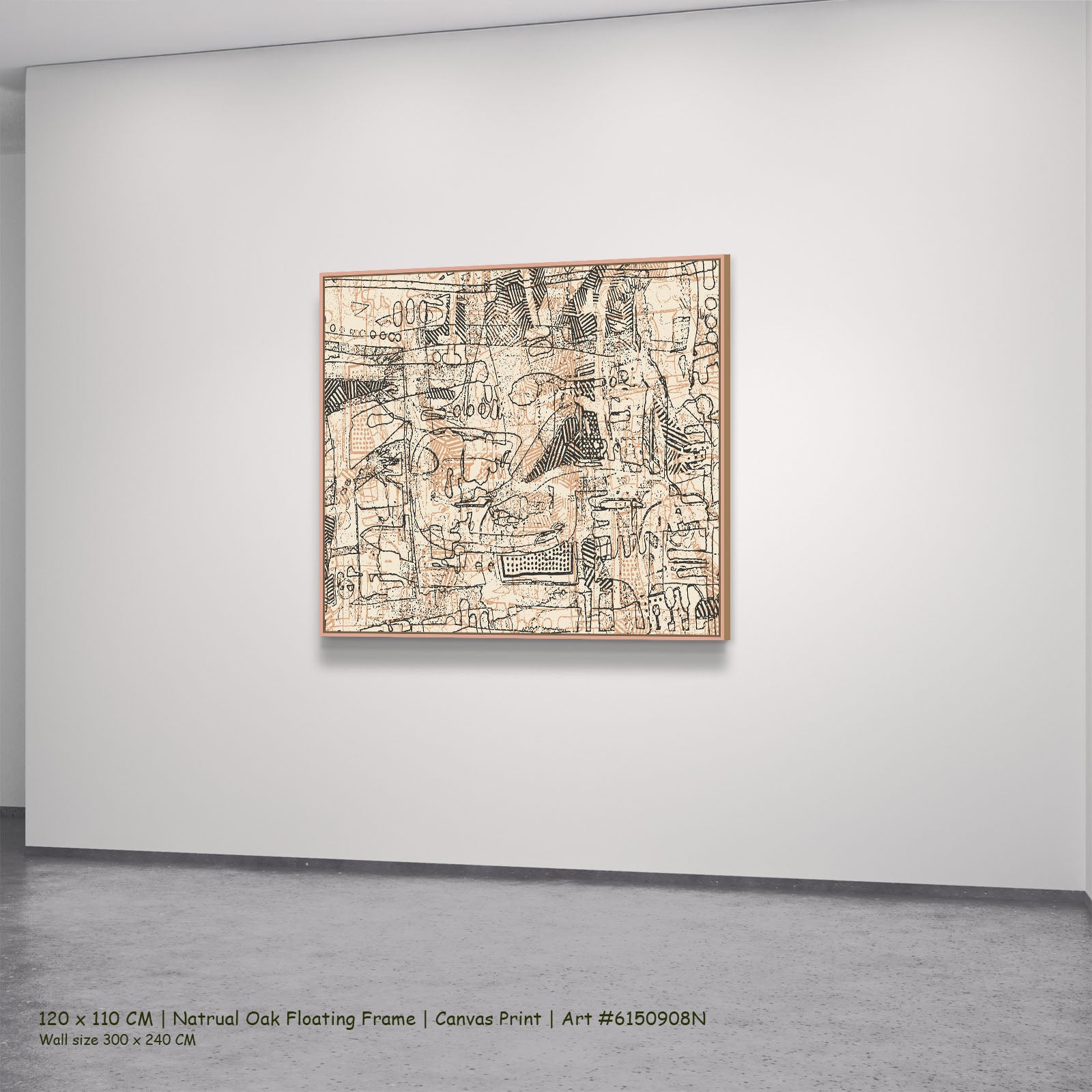 710N — natural oak mockup, large canvas print