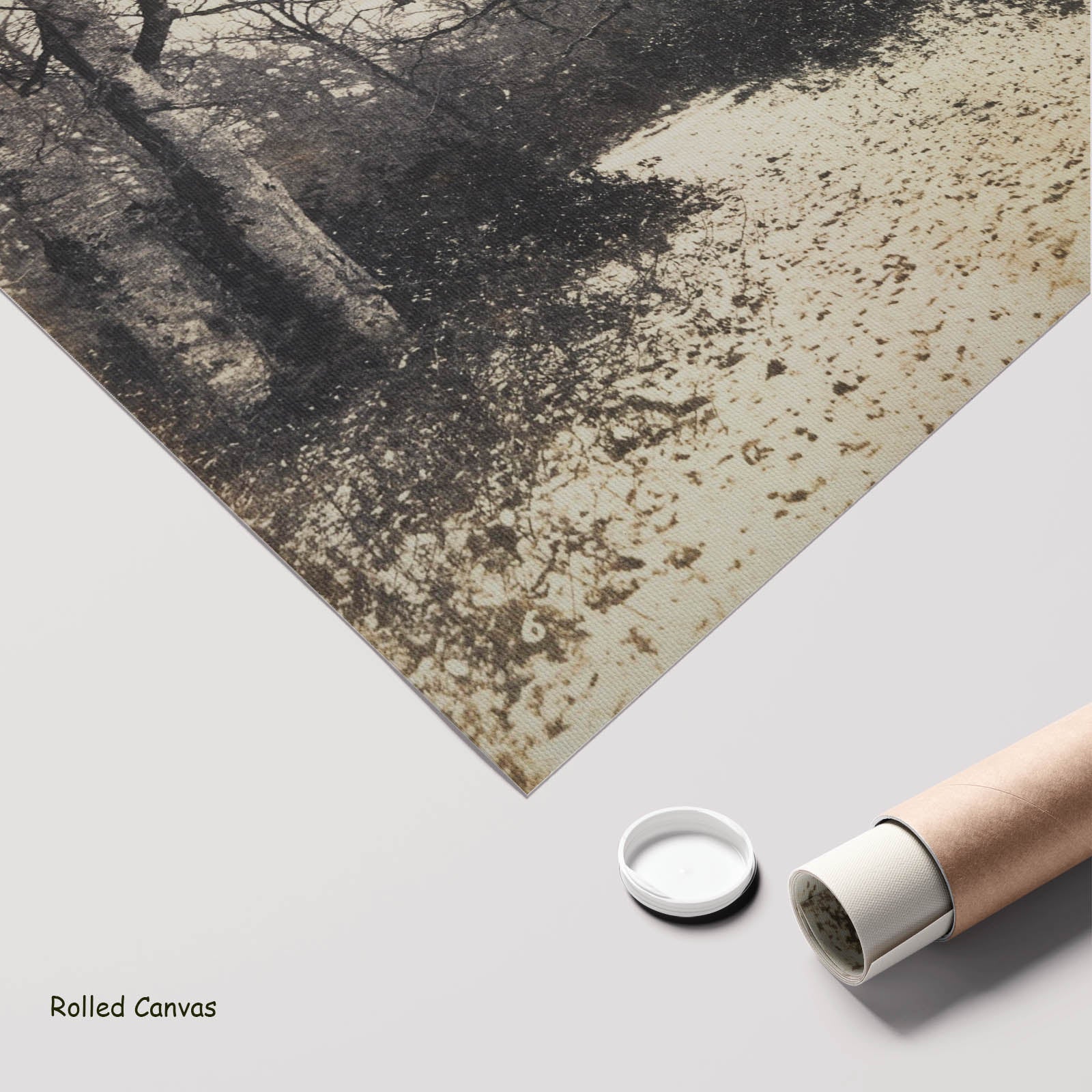 Fontainebleau Forest Landscape art as a rolled canvas print