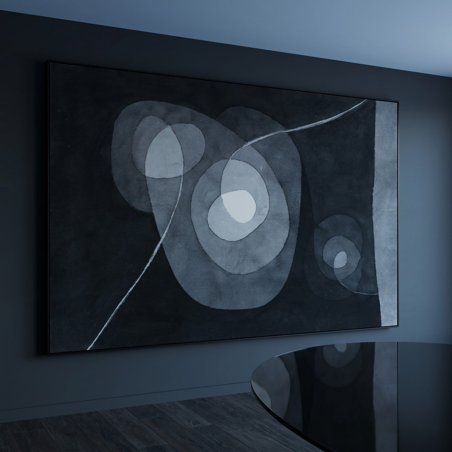 Spiral Screw Flowers II Botanical canvas wall art shown in a styled room by Paul Klee (view 9)
