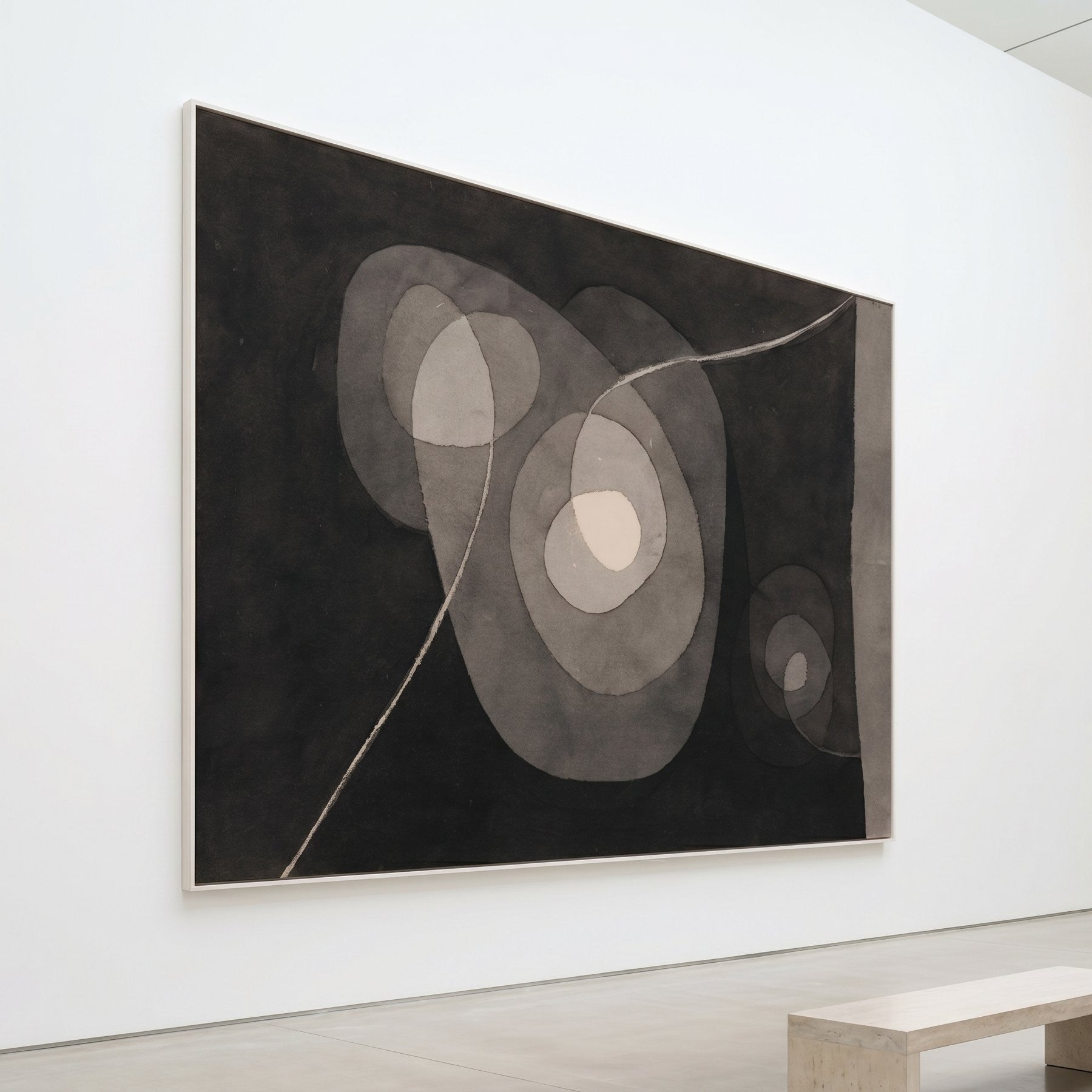Spiral Screw Flowers II Botanical canvas wall art shown in a styled room by Paul Klee (view 10)