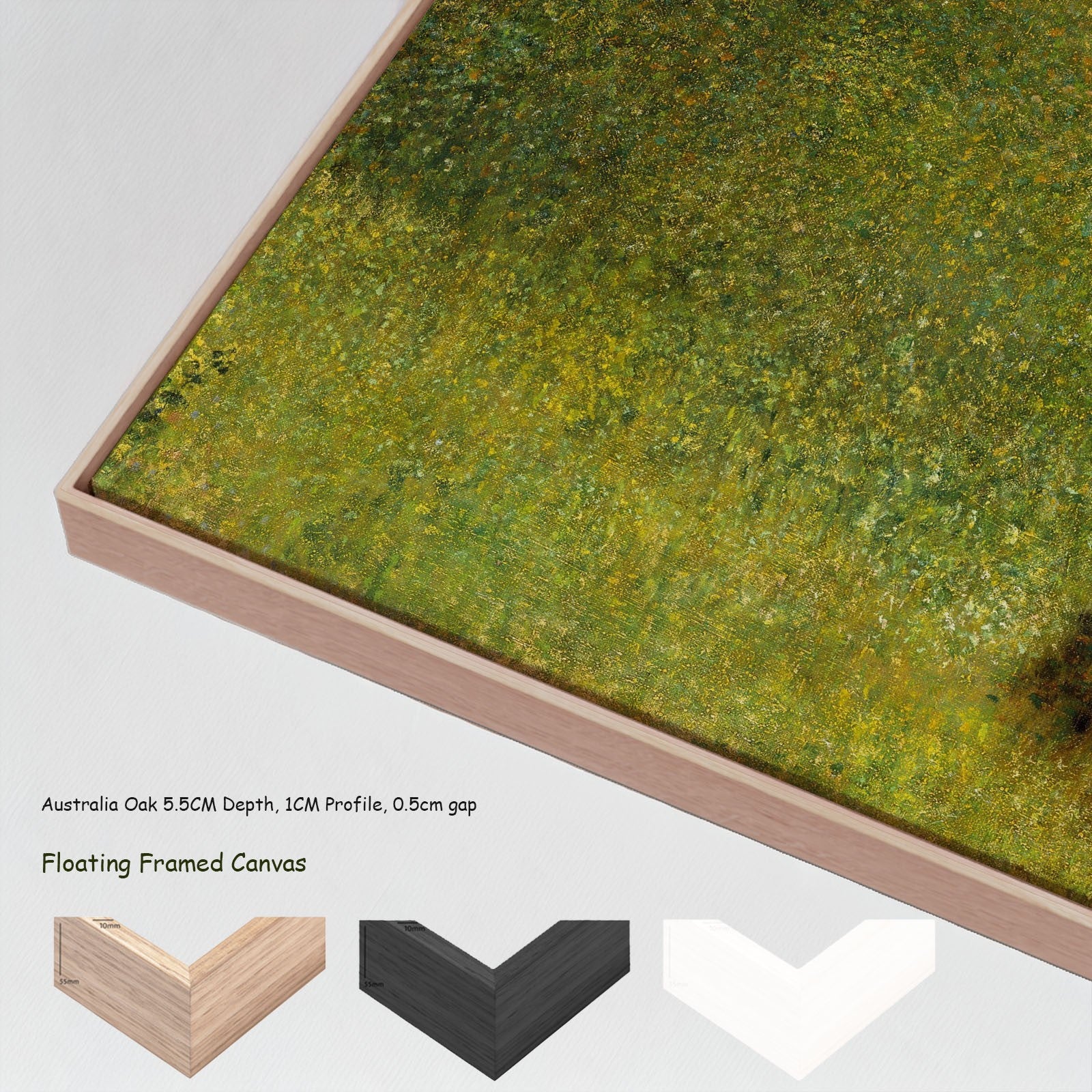 The Forest at Pontaubert canvas wall art with floating frame options