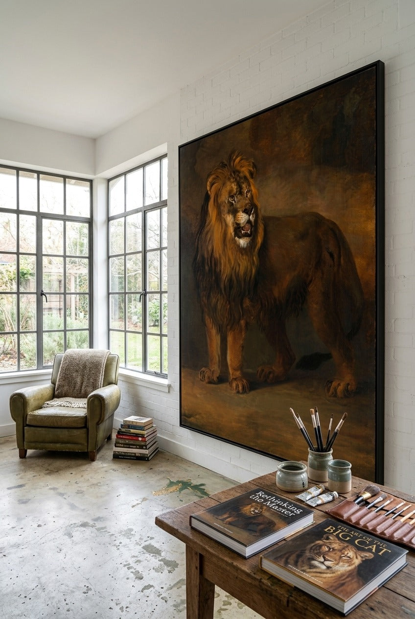Pieter Gerardus van Os by Pieter Gerardus van Os — large brown and black canvas art displayed on a wall