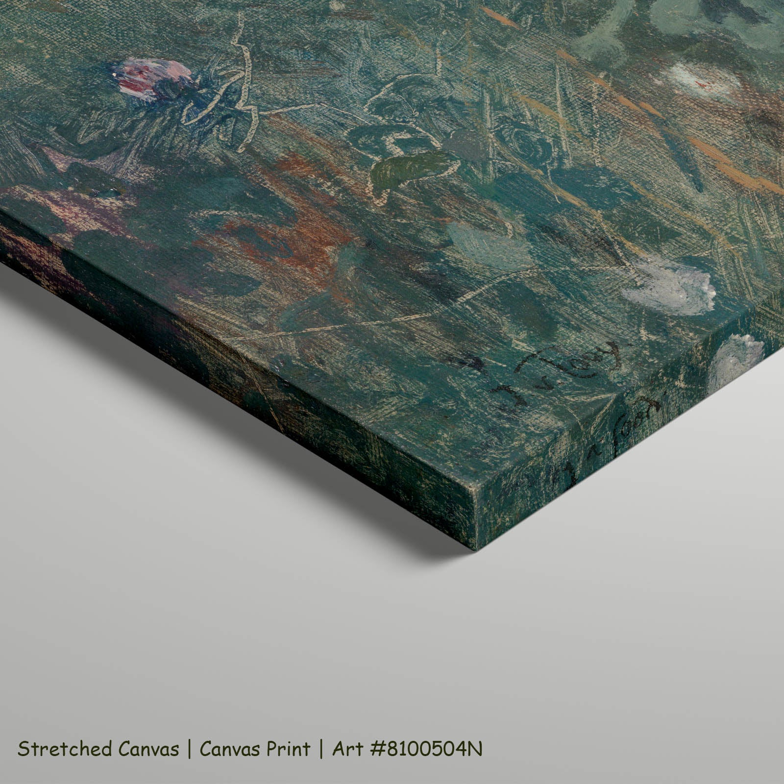 Blooming Clover Meadow art on stretched canvas