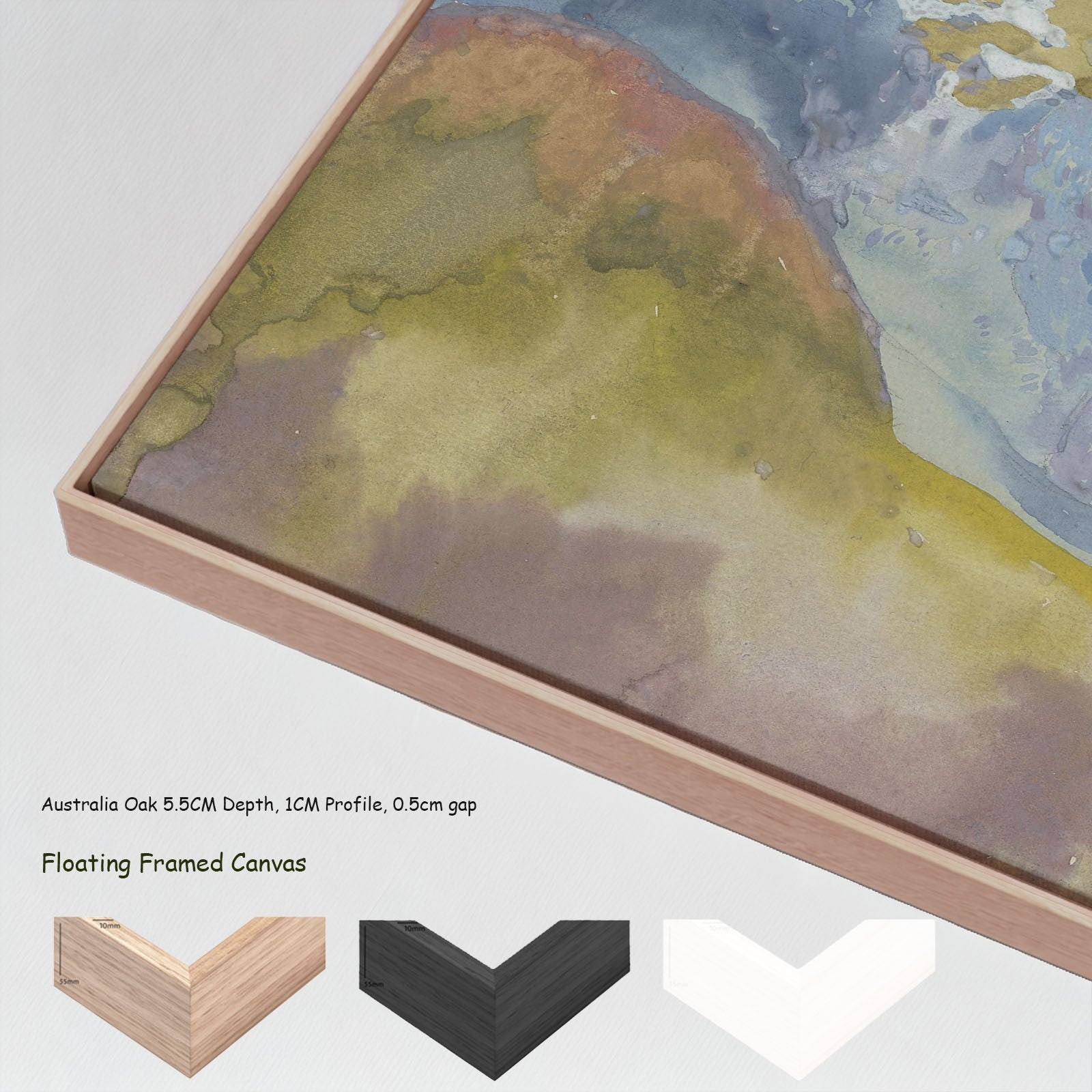Wooded Landscape canvas wall art with floating frame options