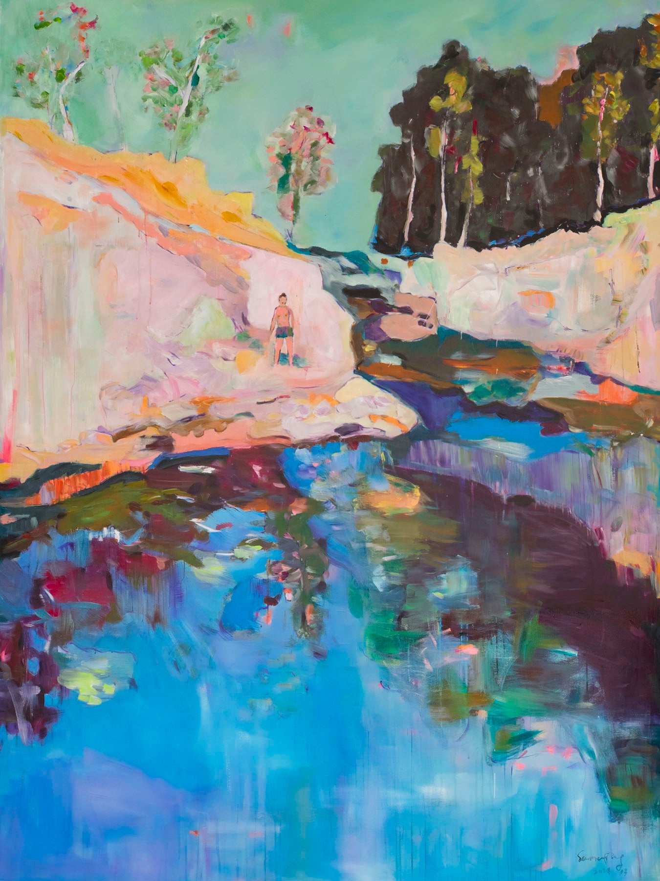 Find a Way — Large Scale Abstract canvas wall art by Summer Jiang