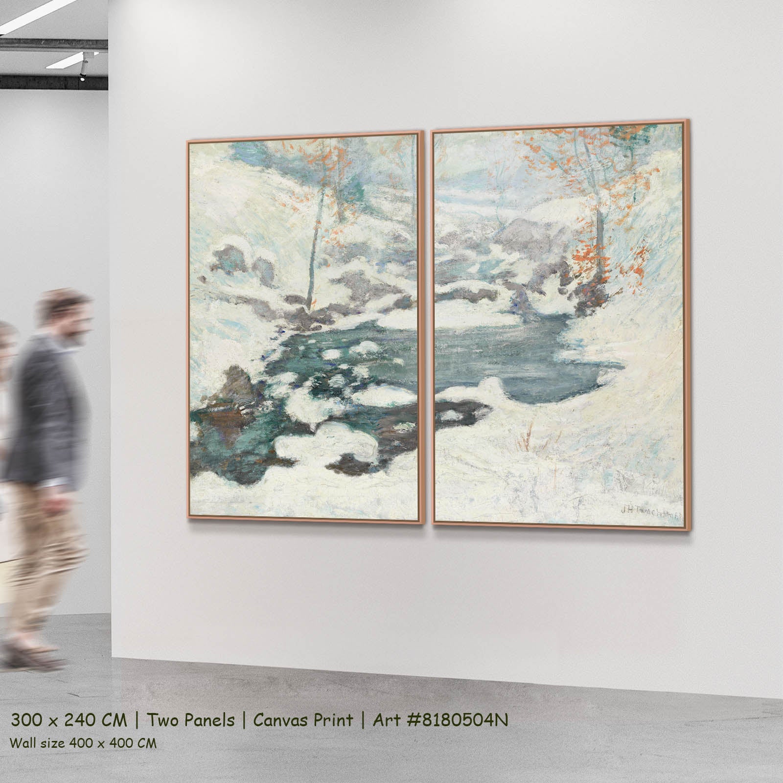 Icebound Landscape two-panel canvas wall art set, 300 × 240 cm