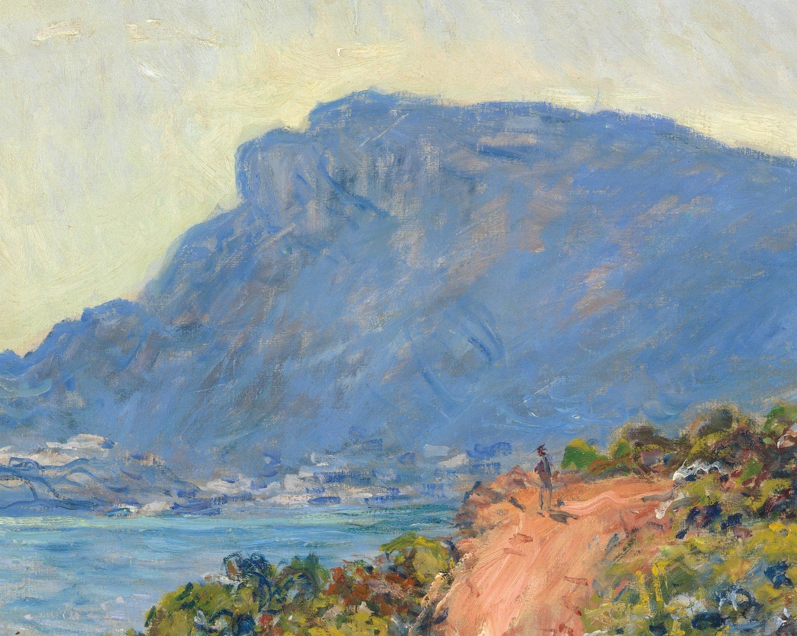 La Corniche near Monaco canvas — close-up detail of the framed canvas print