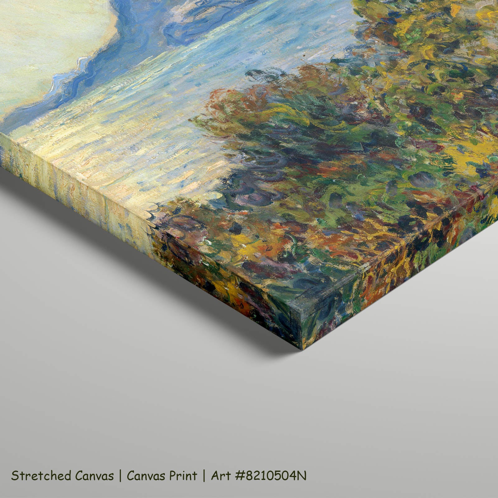La Corniche near Monaco Coastal art on stretched canvas