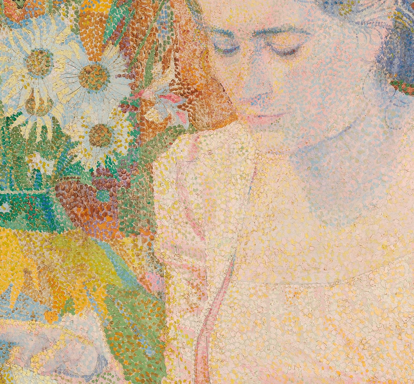 Portrait of Marie Jeanette de Lange canvas — close-up detail of the framed canvas print