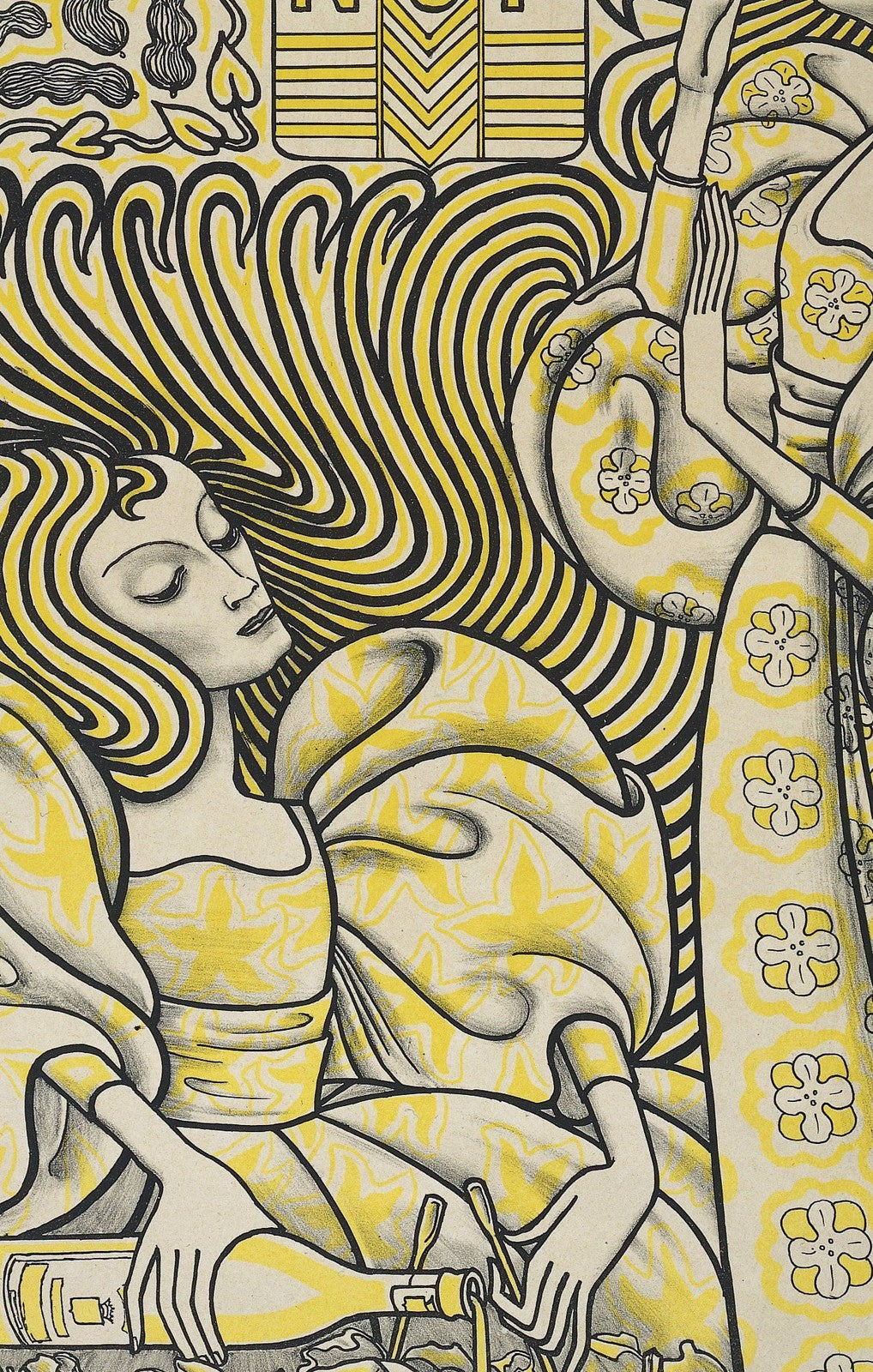 Delftsche Slaolie (Delft Salad Oil Poster) canvas — close-up detail of the framed canvas print