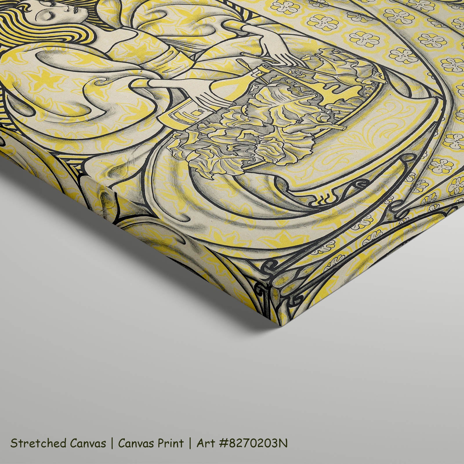 Delftsche Slaolie (Delft Salad Oil Poster) Nouveau art on stretched canvas