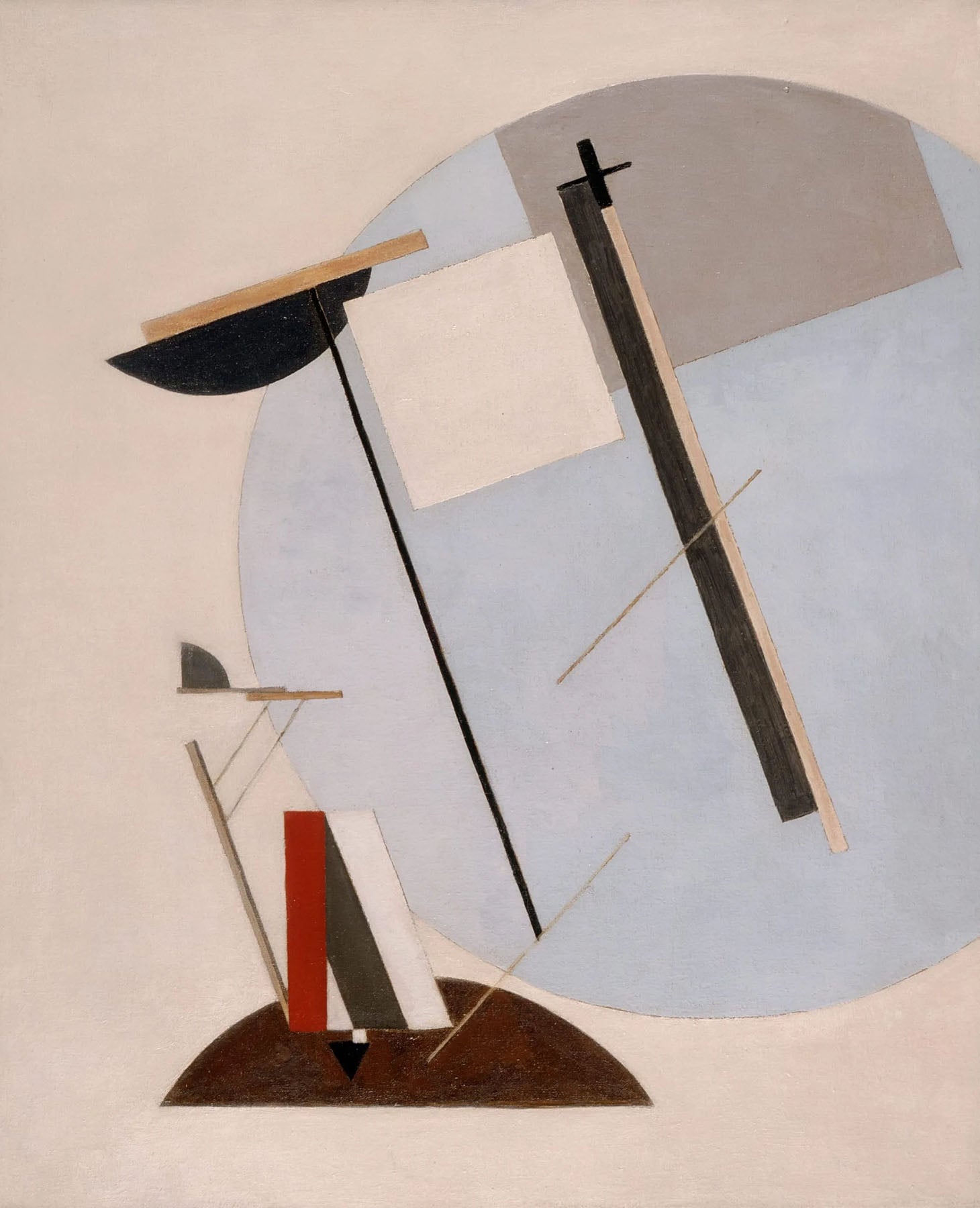 Proun 3A — Tall Abstract canvas wall art by El Lissitzky