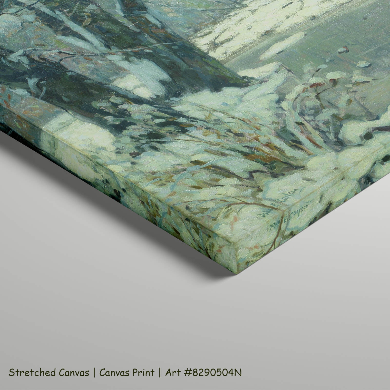 Silvered Brook Landscape art on stretched canvas