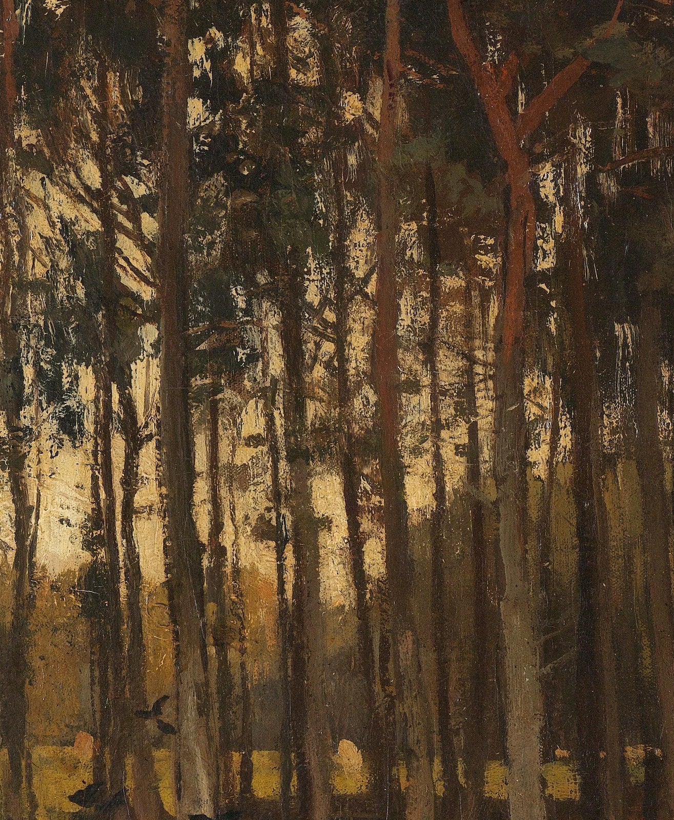 View in the Woods canvas — close-up detail of the framed canvas print