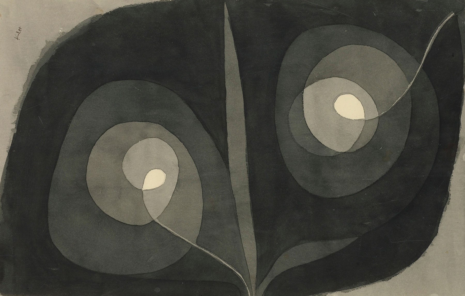 Spiral Screw Flowers III — Abstract canvas wall art by Paul Klee