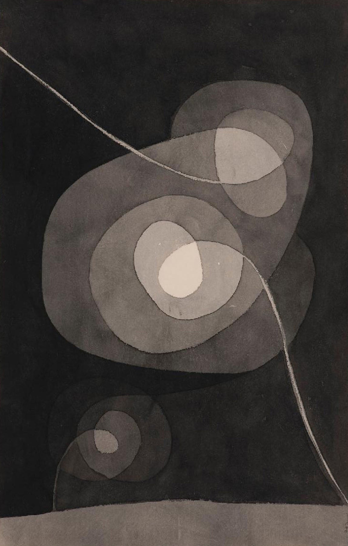 Spiral Screw Flowers II — Tall Abstract canvas wall art by Paul Klee