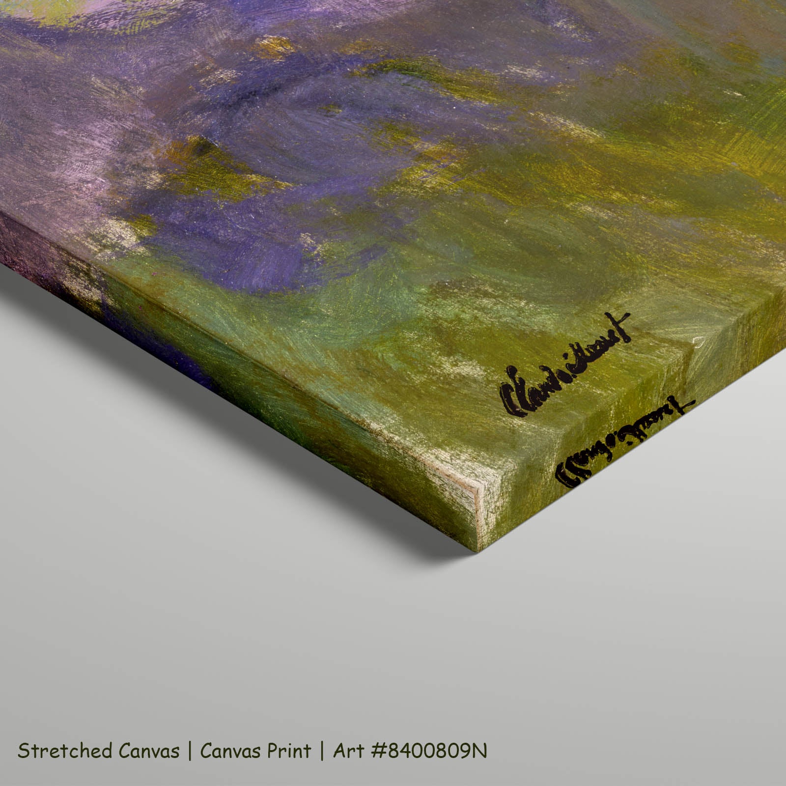 Water Lilies and Agapanthus Floral art on stretched canvas