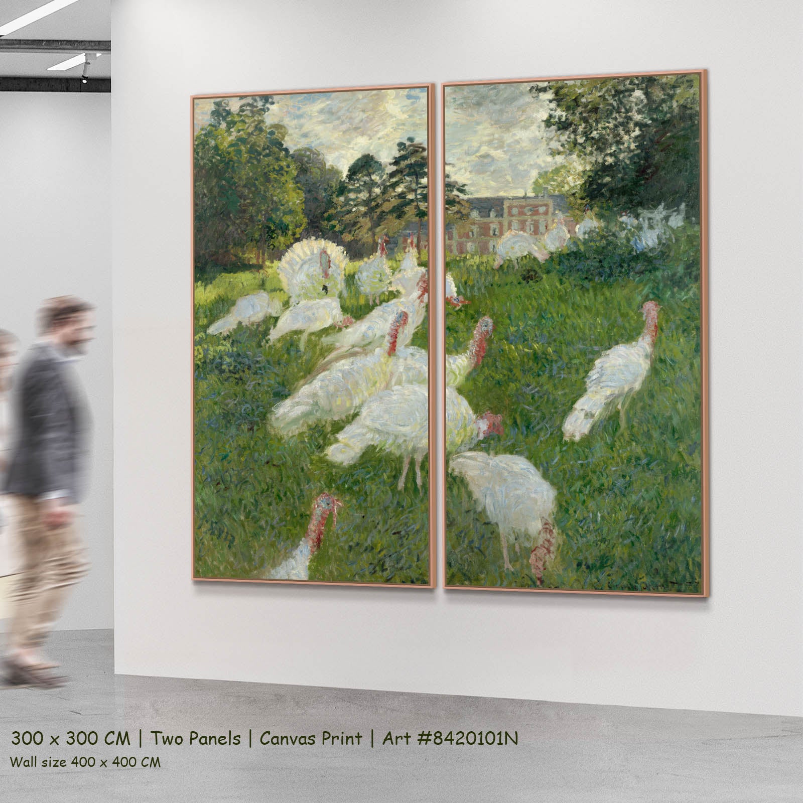 The Turkeys Landscape two-panel canvas wall art set, 300 × 300 cm