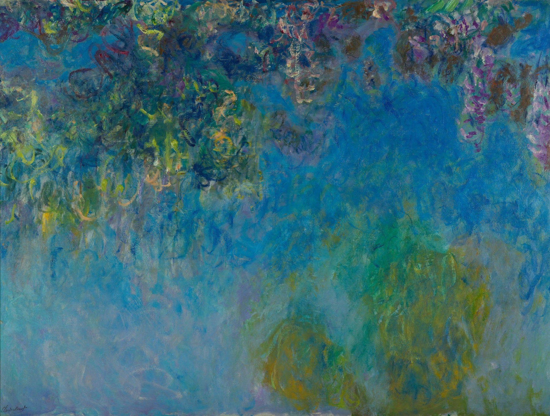 Wisteria — Large Floral canvas wall art by Claude Monet