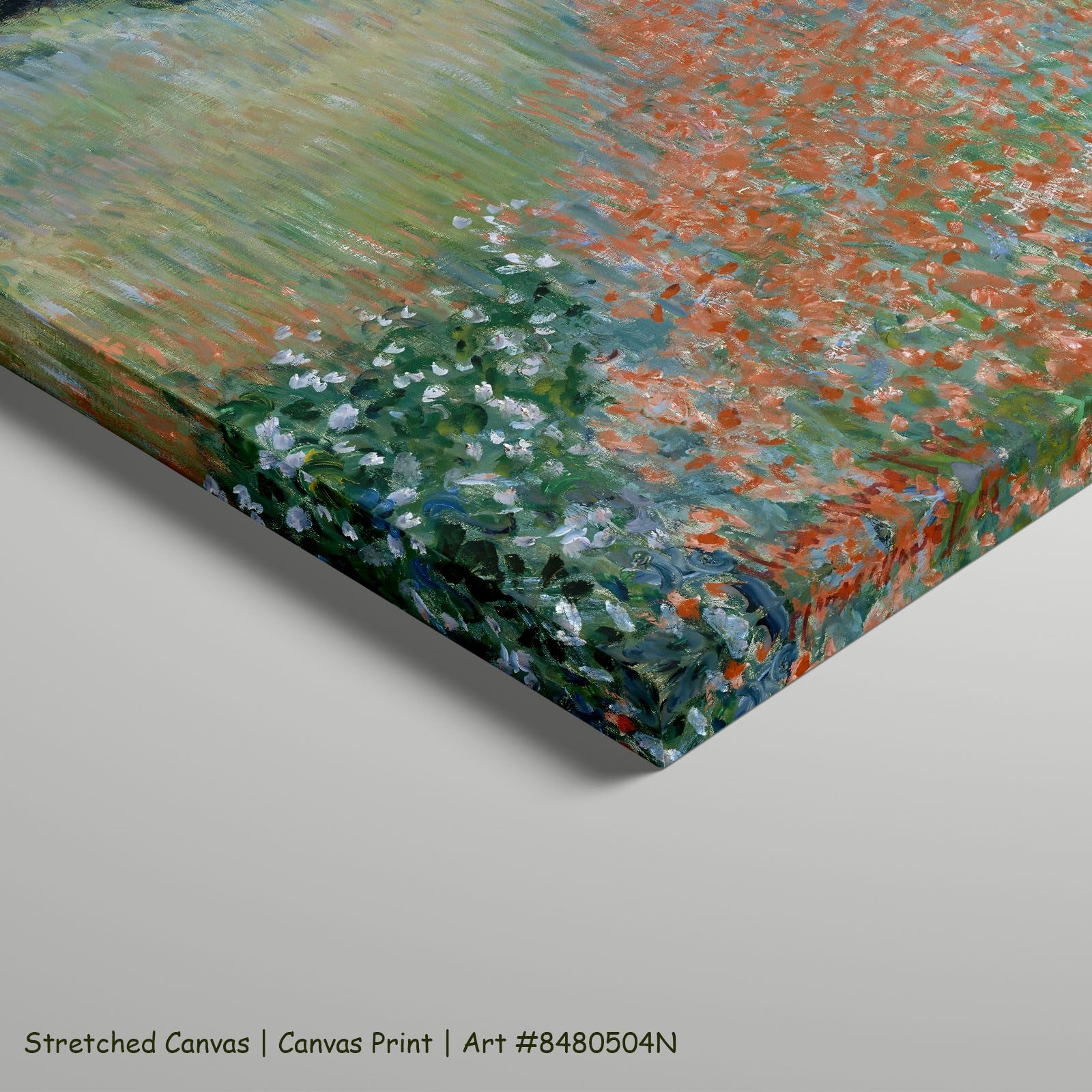 Poppy Field in a Hollow near Giverny Landscape art on stretched canvas